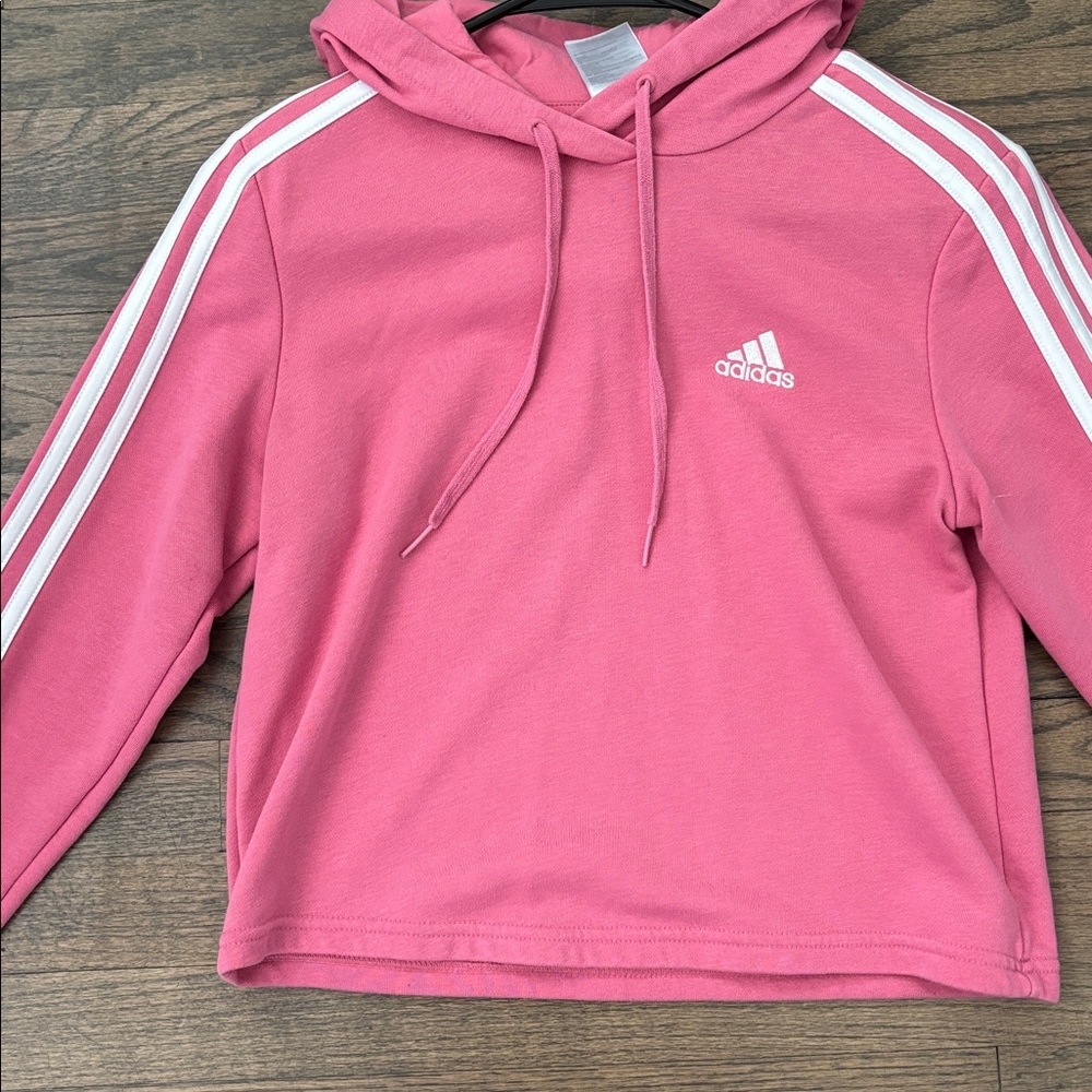 Adidas Pink Pullover with White Accents - Picture 9 of 11